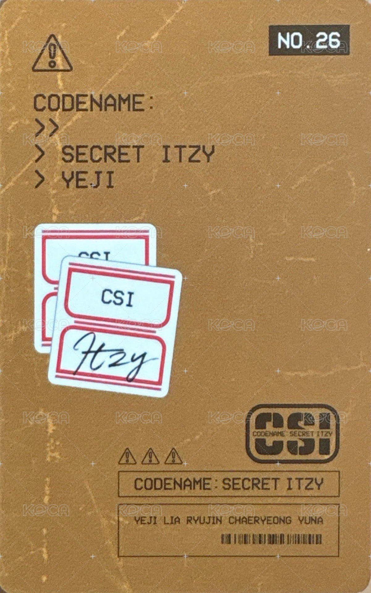 CSI 隨機卡 No.26 背面