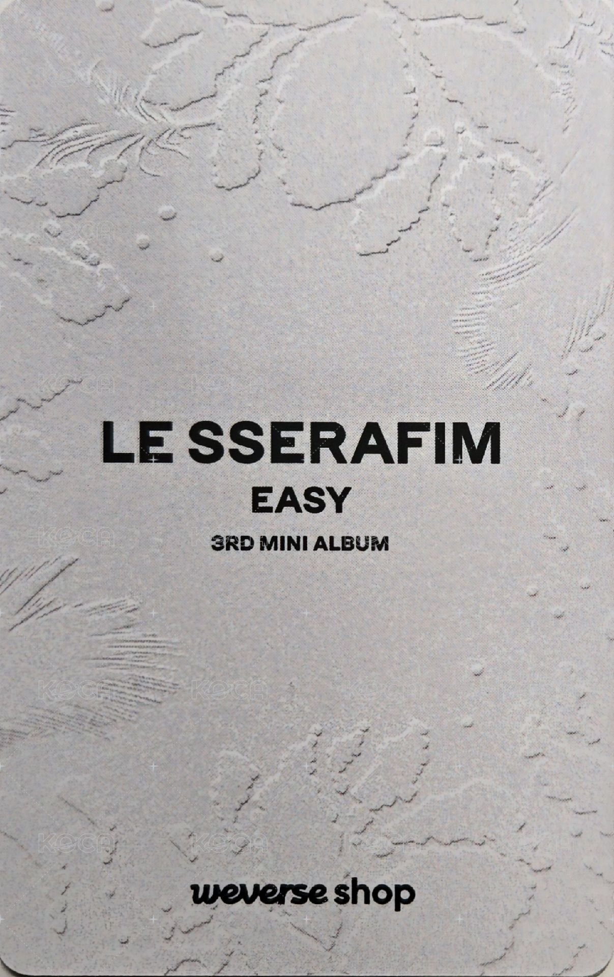 EASY wvs 簽售卡  背面