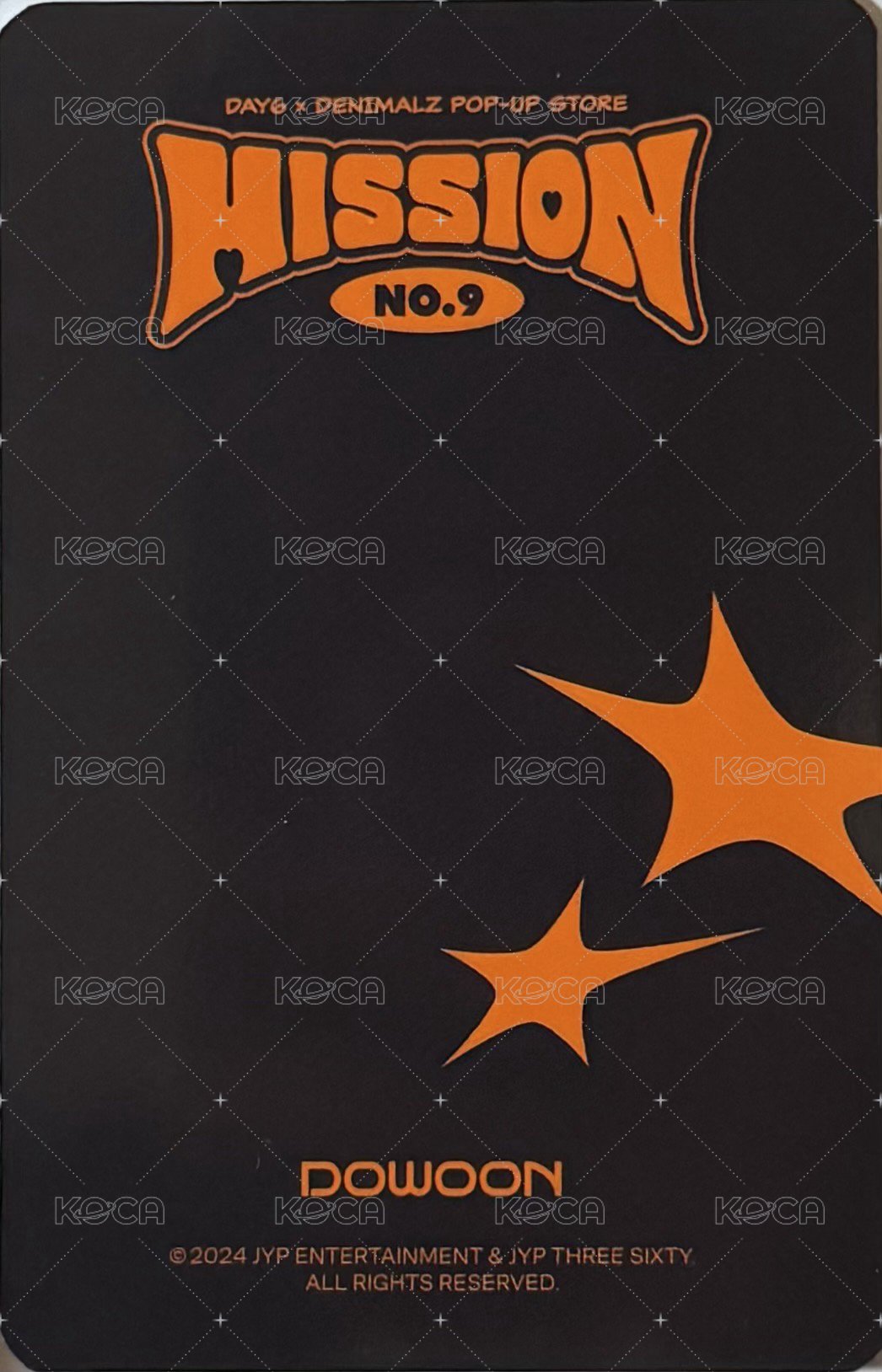 MISSION No.9 PVC糖果卡套 周邊卡  背面