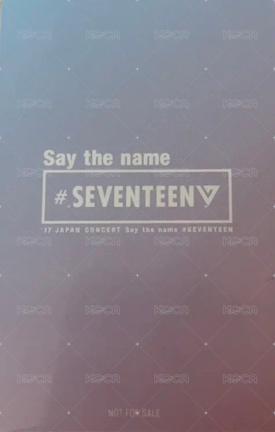 17’SEVENTEEN 演唱會 DVD / CD 卡  背面