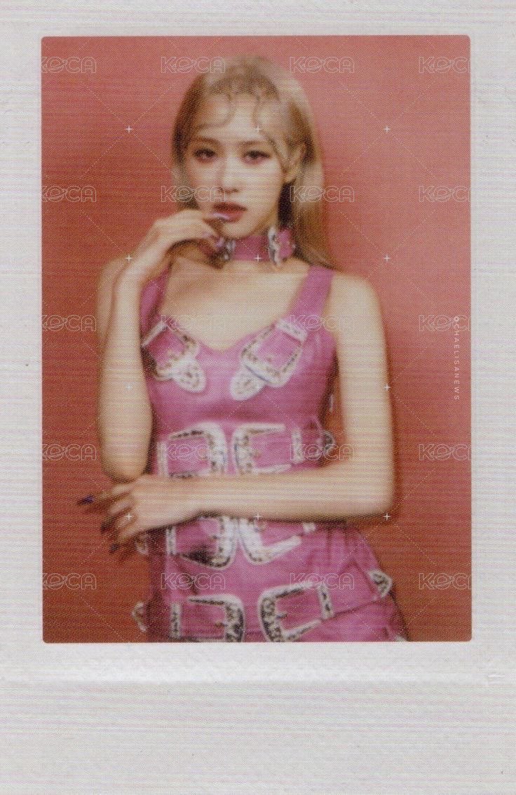 BORN PINK 專輯卡 Pink ver.Pola B ver. 正面