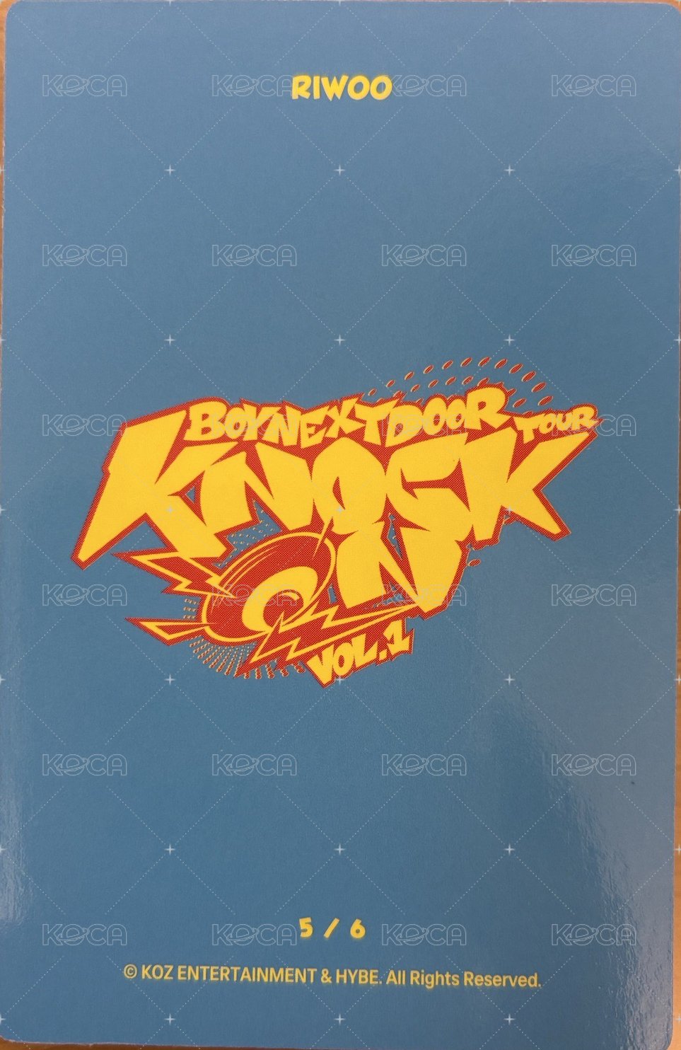 Knock On 巡迴 隨機卡 歪頭2 背面