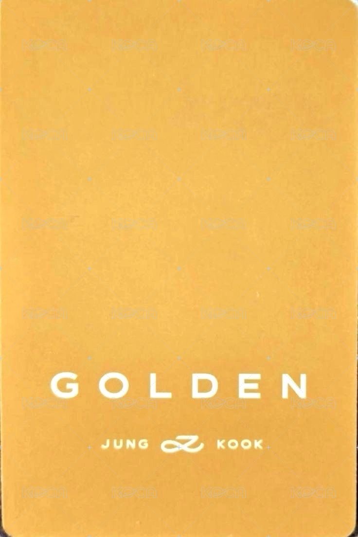 GOLDEN 專輯卡  背面