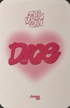 DICE ju vc 1.0 簽售卡  背面
