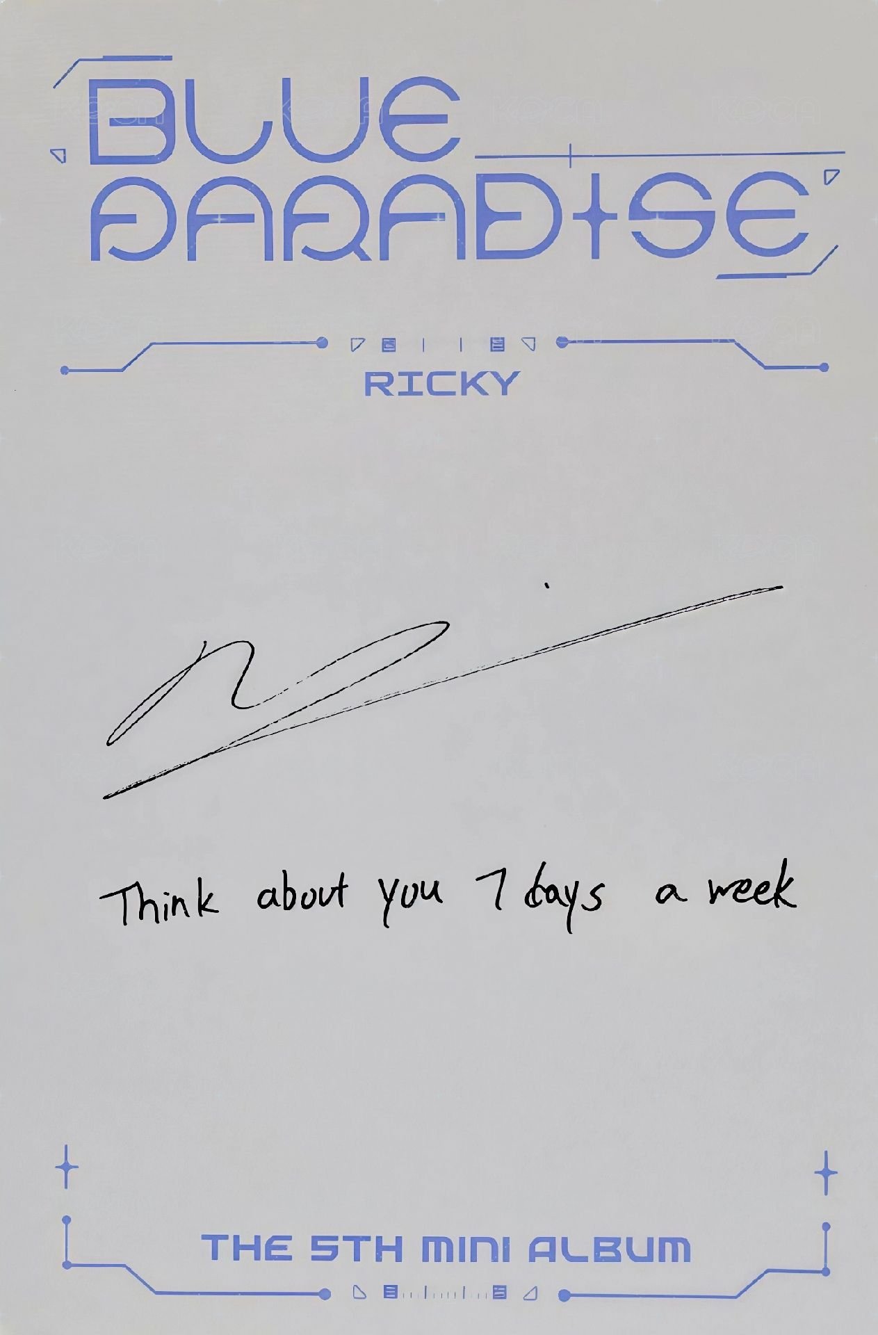 迷五 專輯卡 ZEROSE ver. 背面