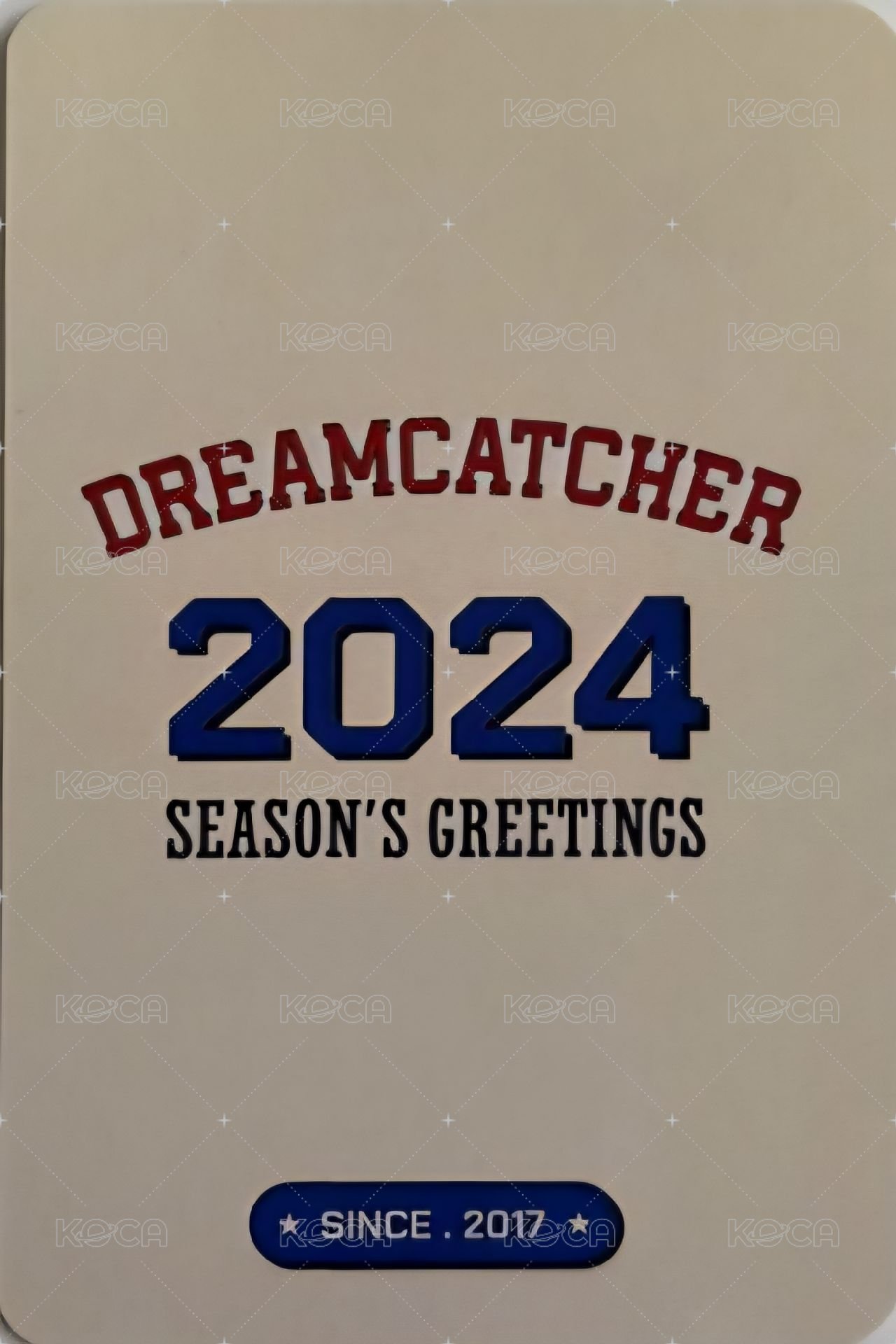 2024SG掛曆 k4 線上1.0 簽售卡 Dear My Youth ver. 背面