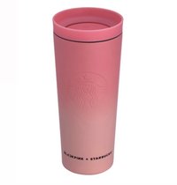 星巴克 杯子     BP粉不鏽鋼杯