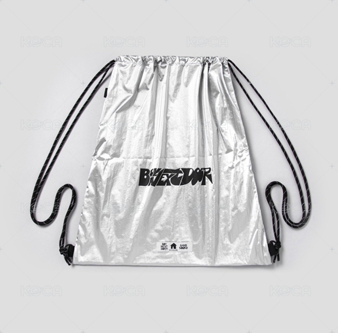 官方聯名運動束口包 銀色