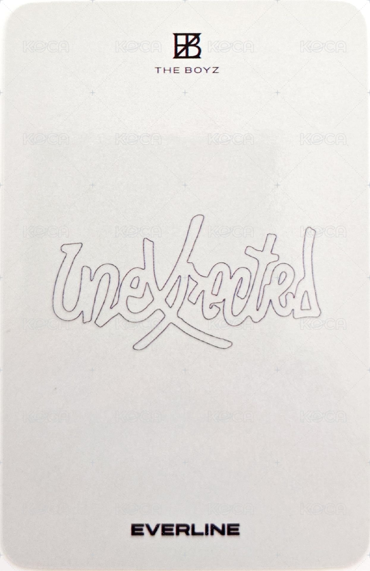 Unexpected el 1.0 簽售卡  背面