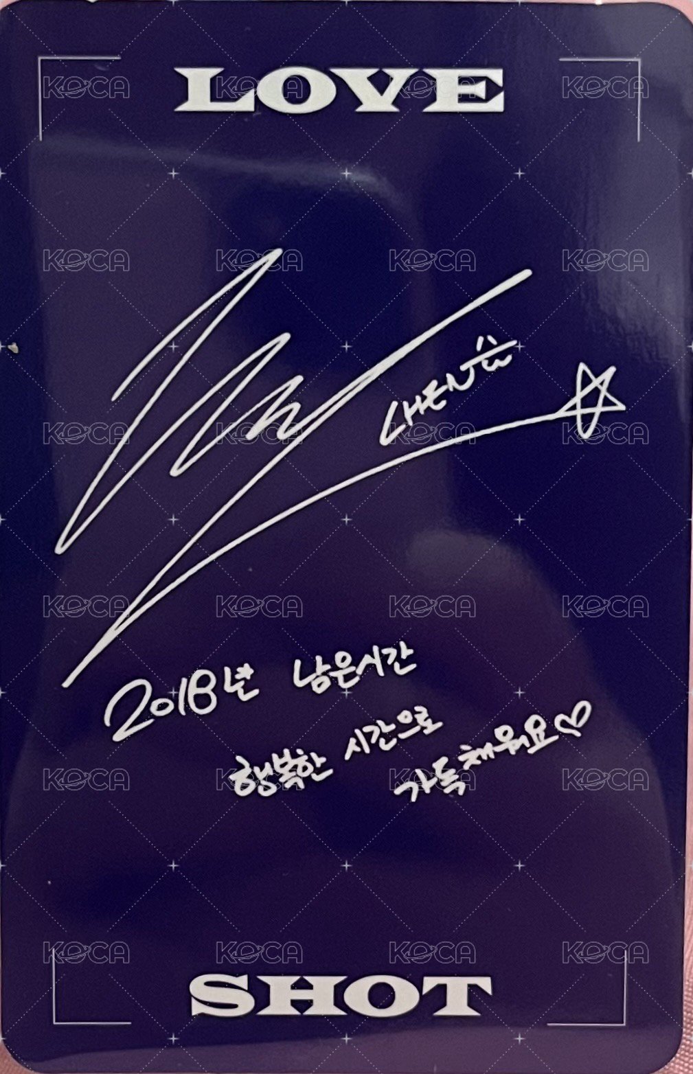 LOVE SHOT 專輯卡  背面