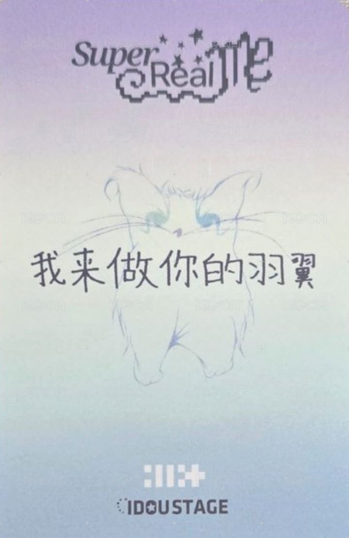 SUPER REAL ME 愛豆驛站 3.0 簽售卡  背面