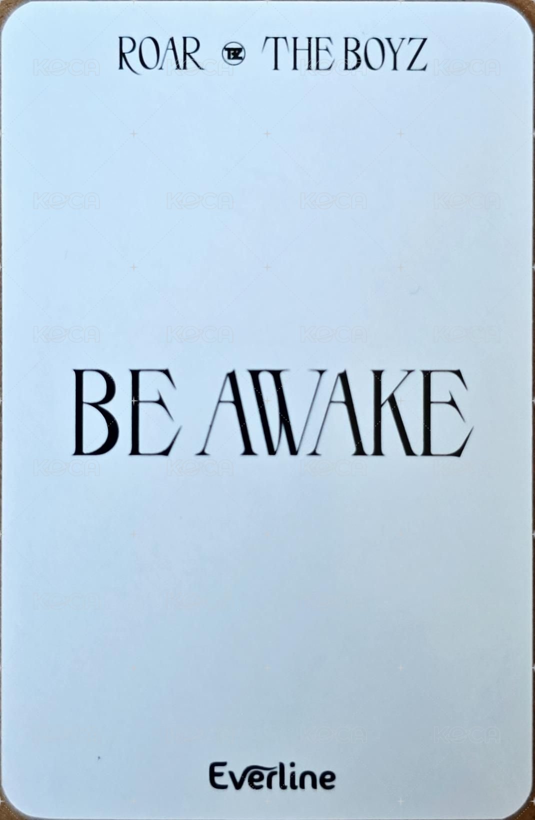 BE AWAKE el 1.0 簽售卡  背面