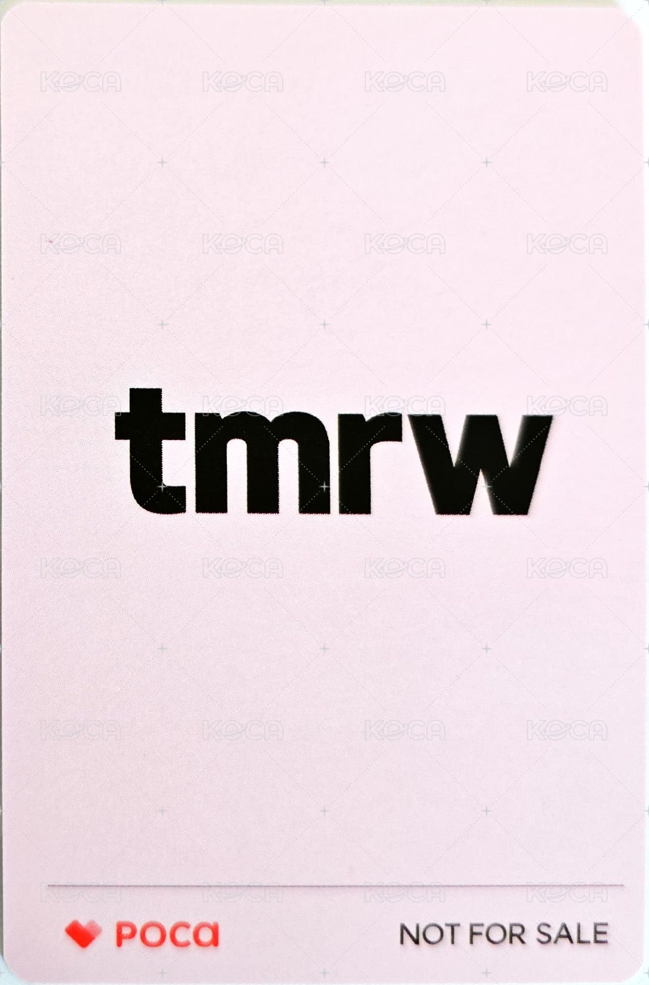 雜誌卡 tmrw 背面