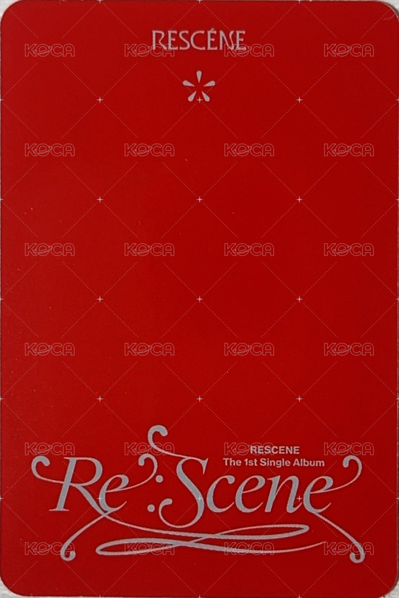 Re:Scene PB專灰版 Album photocard  Back