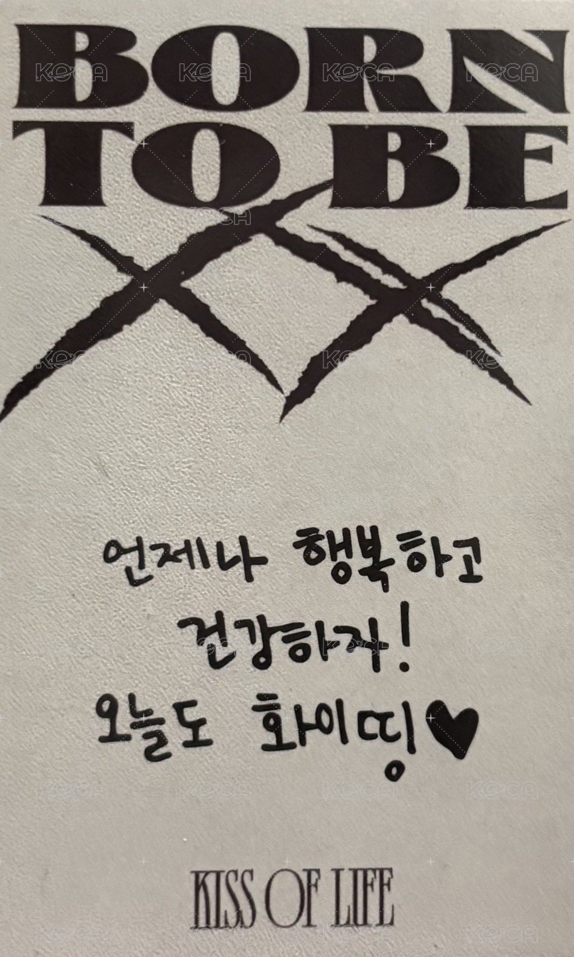 Born to be XX 專輯卡  背面