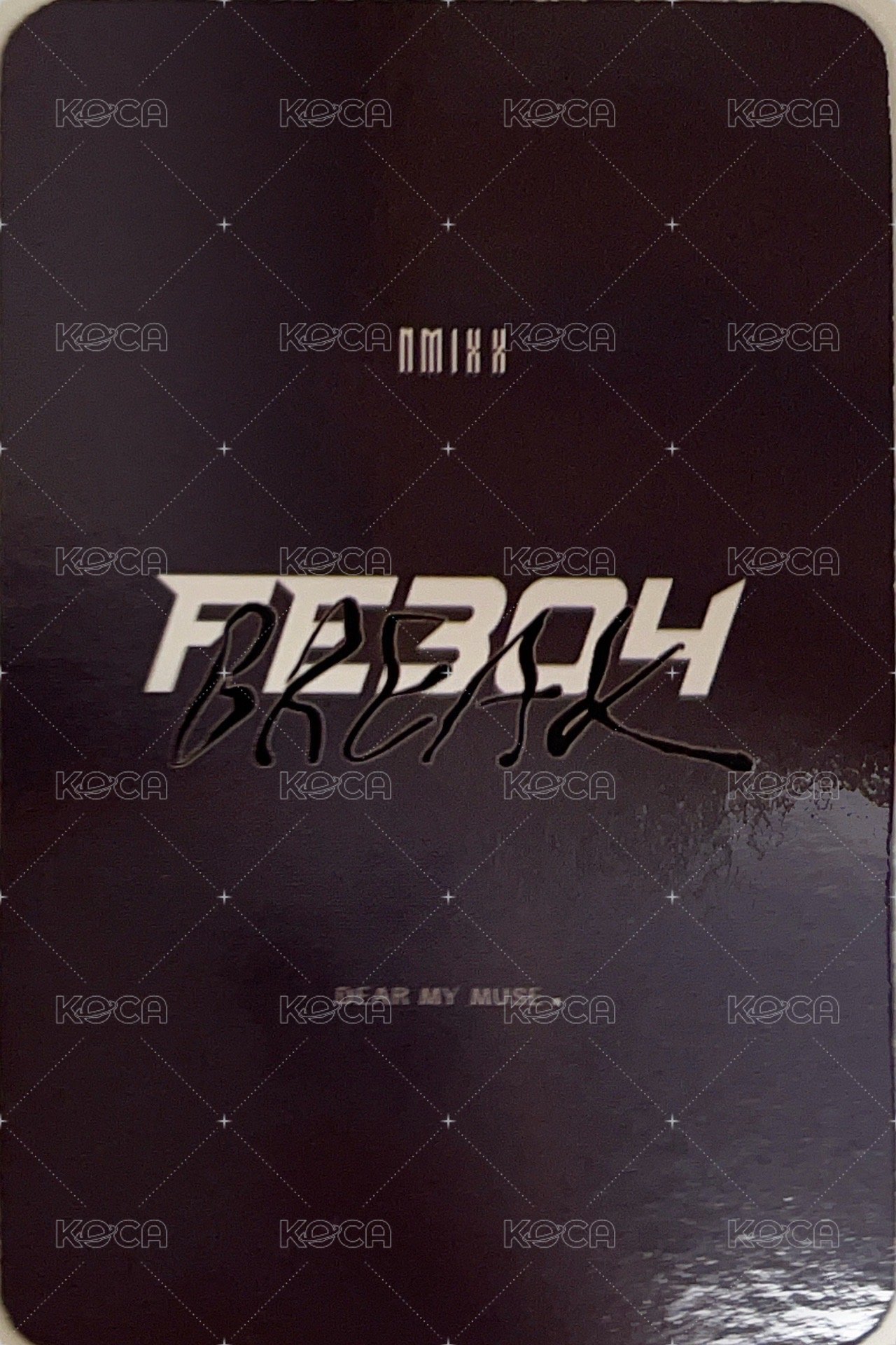 BREAK dmm 線上 簽售卡 臉頰比心 背面