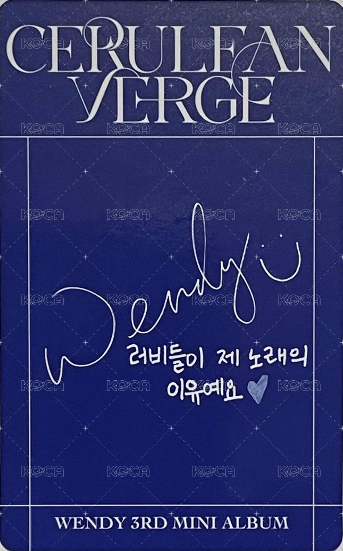 Cerulean Verge 專輯卡 Digipack A版 背面