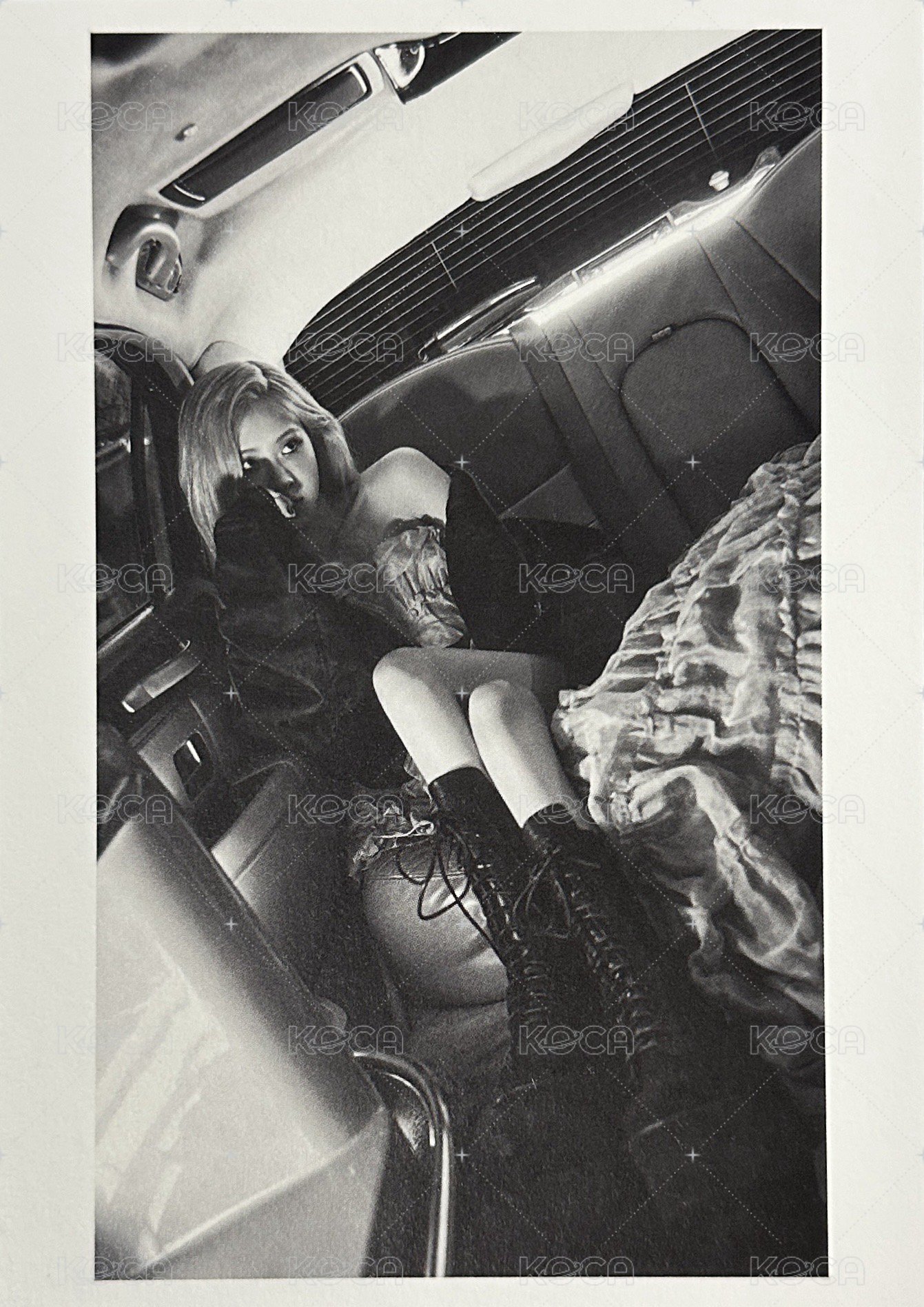 R 明信片 豎版車裡肉 正面