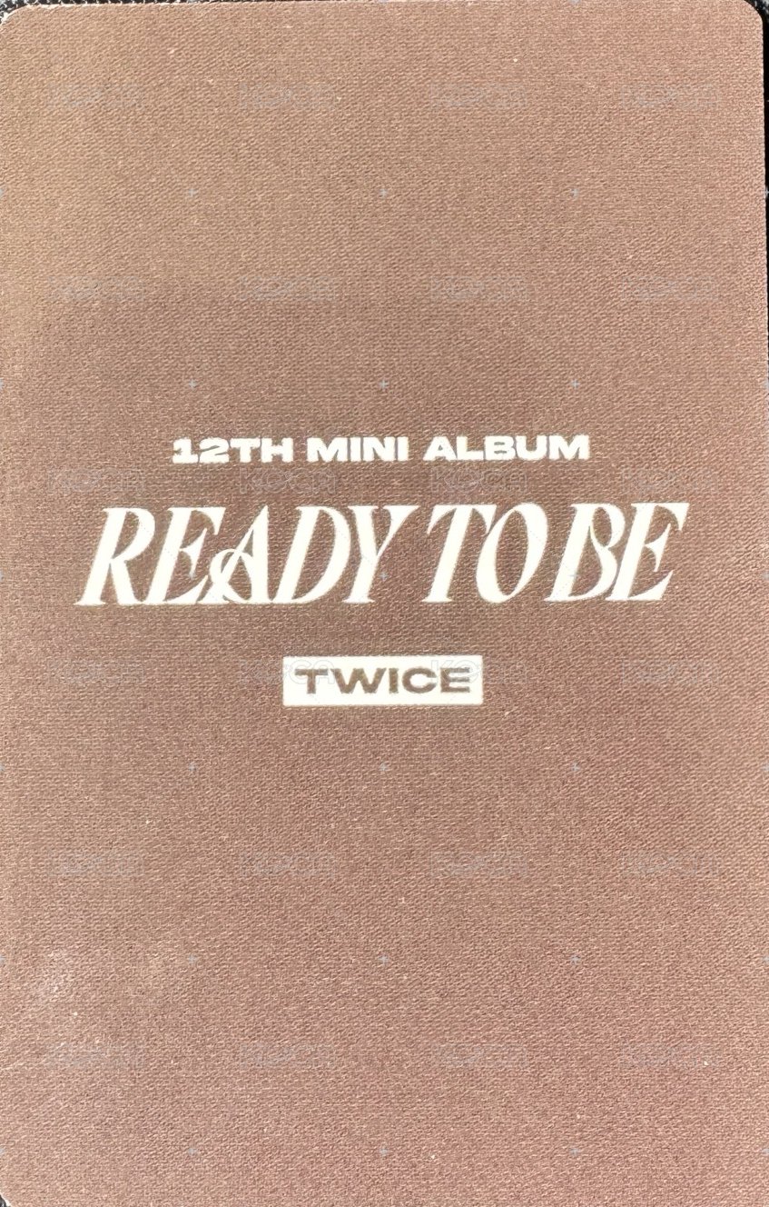 READY TO BE wm 特典卡  背面