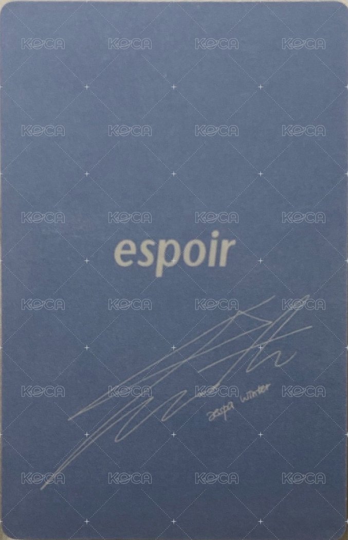 代言卡 espoir3.0冬 背面