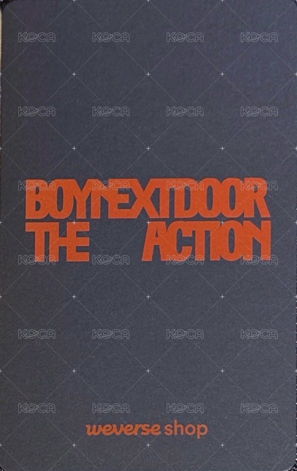 The Action wvs 預售 特典卡 單封版 背面