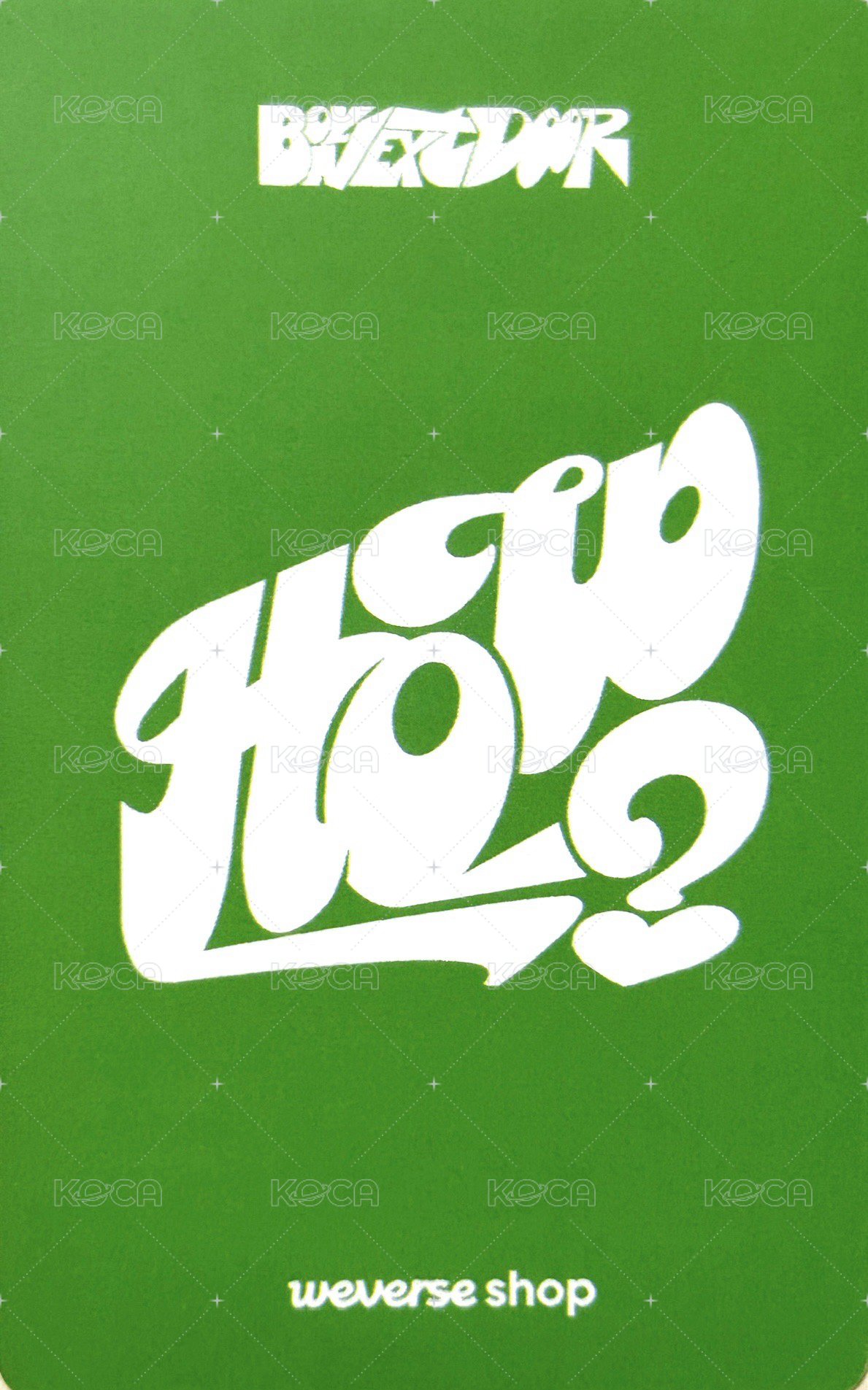 HOW? wvs 1.0 簽售卡 末簽熊耳 背面