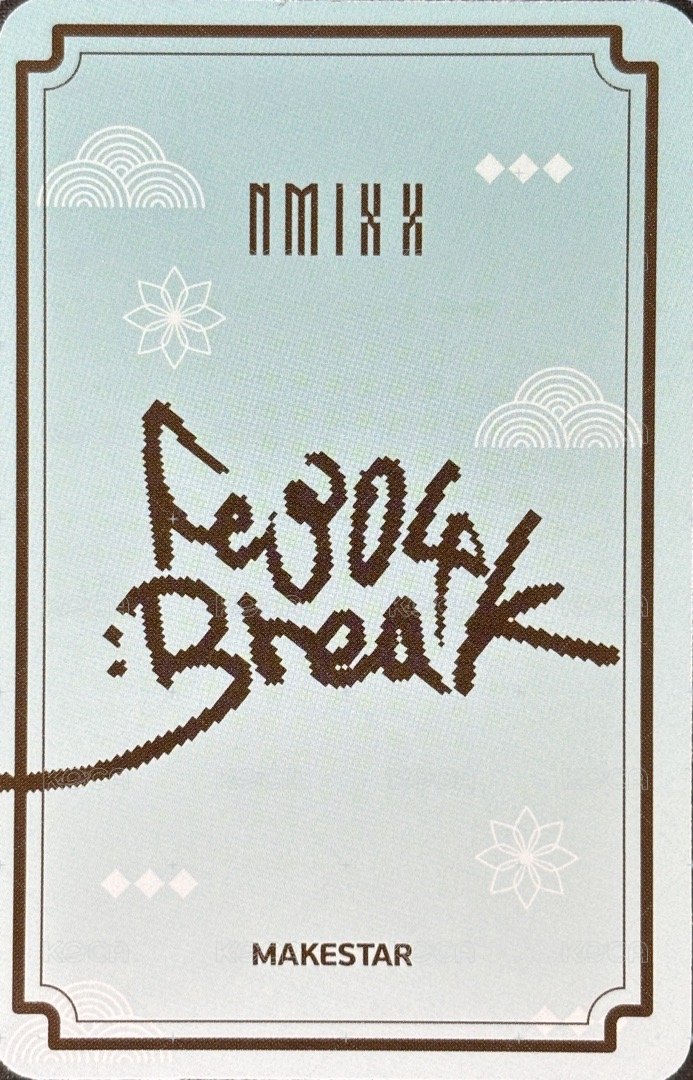 BREAK ms 簽售卡 4.0 花書生莉 背面