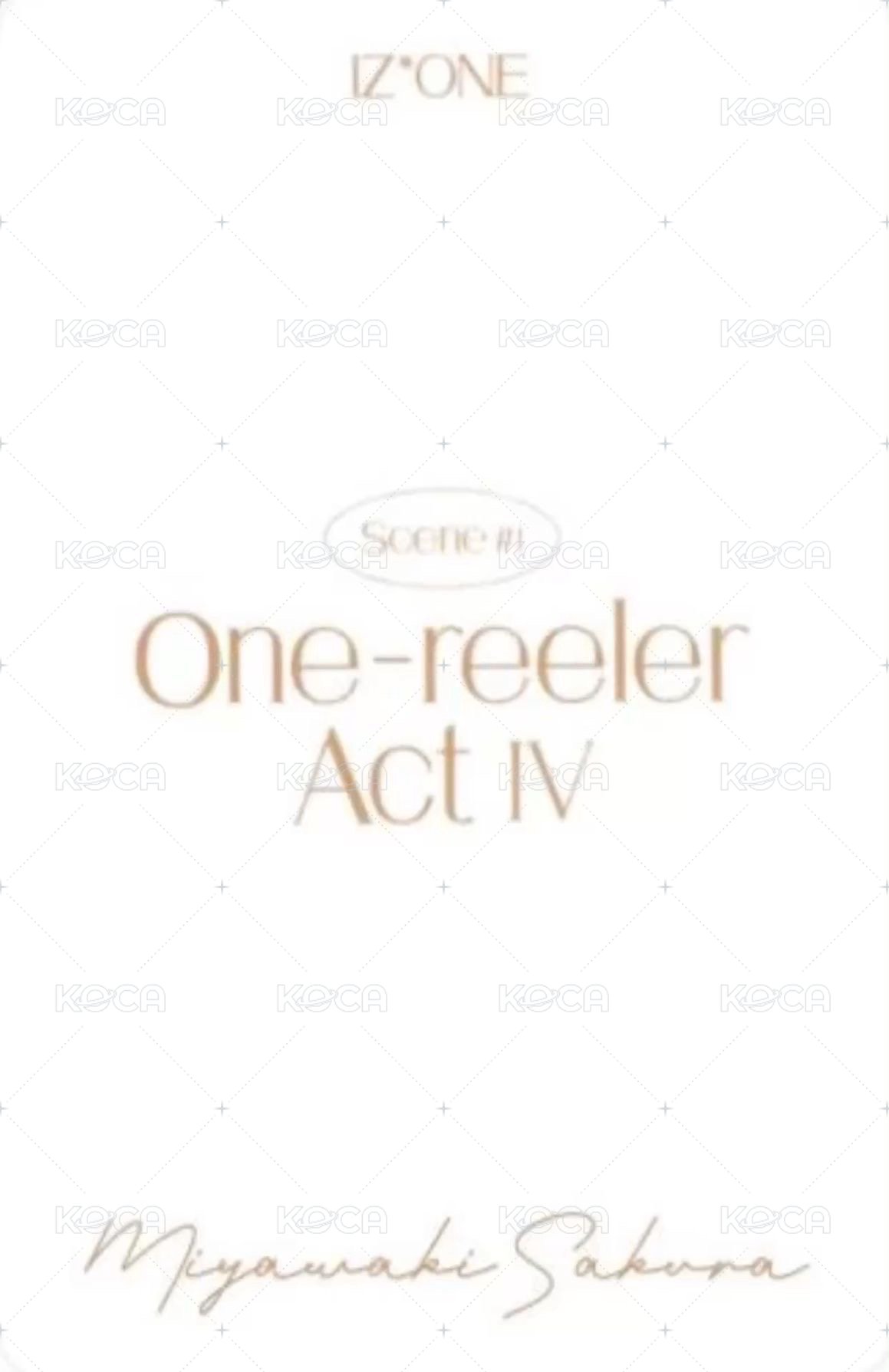 One-reeler / Act IV 專輯卡 One-reeler SCENE#1 ver.專卡 背面