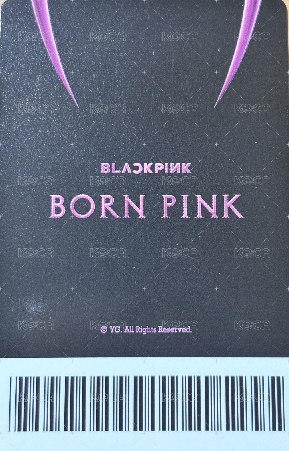 BORN PINK 線下快閃 滿額卡  背面