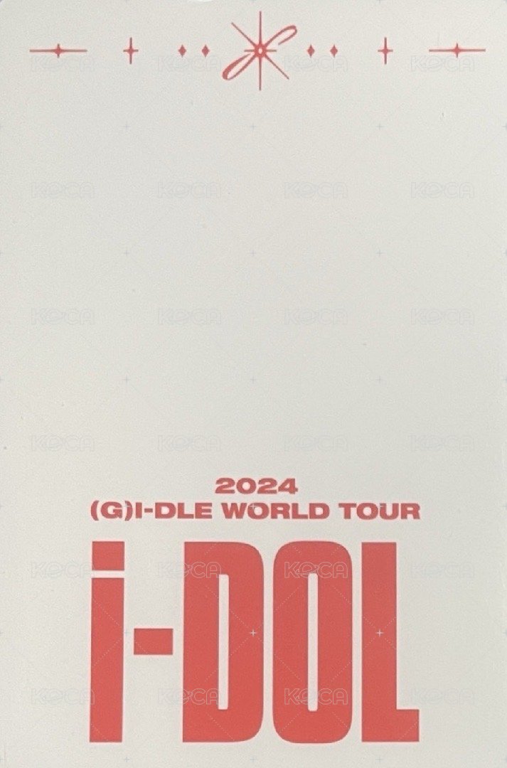 24’演唱會 iDOL 周邊卡  背面