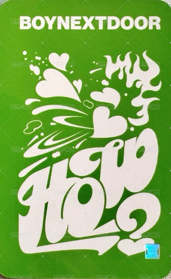 HOW? knpops 特別禮 特典卡 1 背面