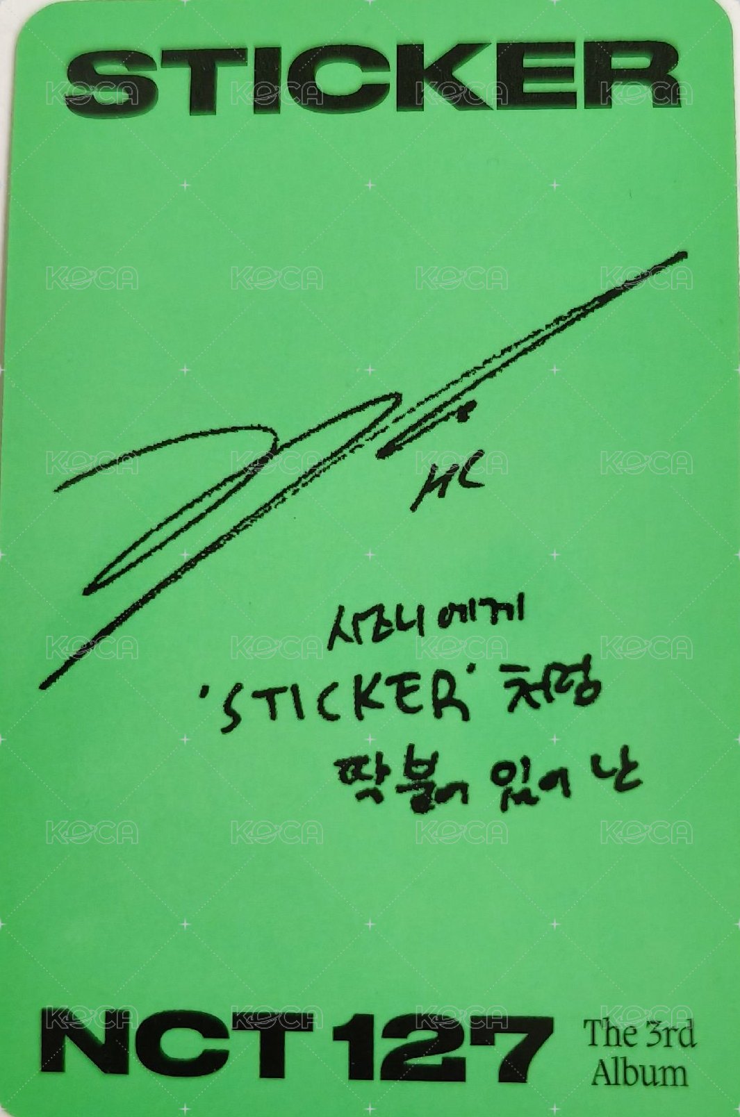 Sticker 專輯卡  背面