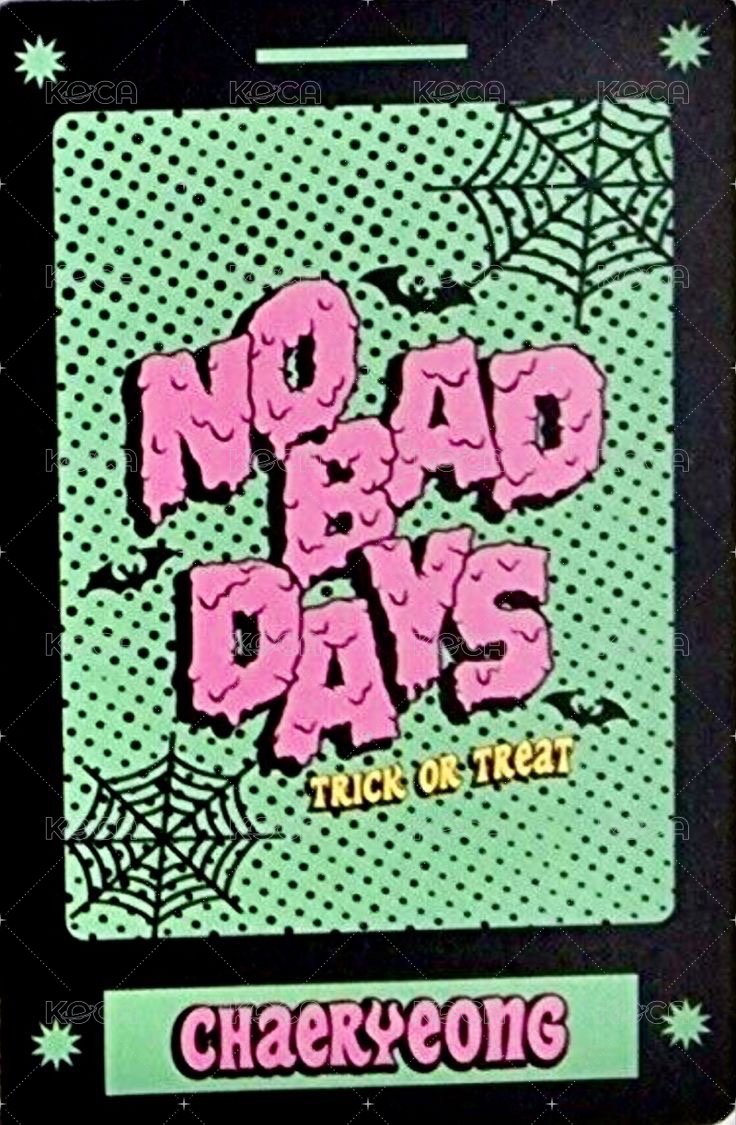 NO BAD DAYS 周邊卡 十月 背面