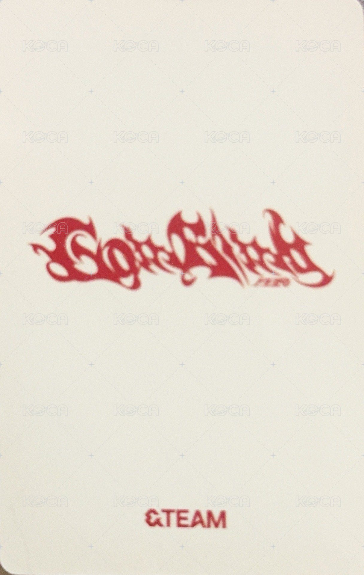 Go in Blind (月狼) yzy 2.0 簽售卡  背面