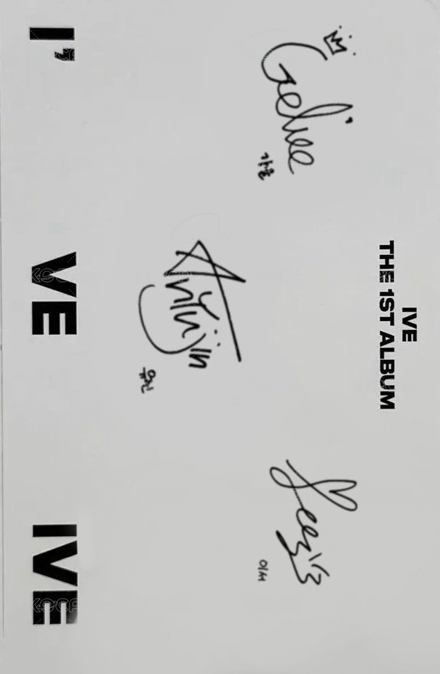 I've IVE target 美網 特典卡  背面