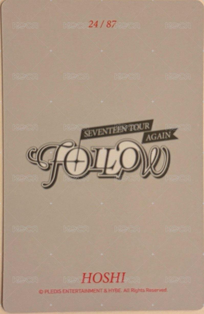 FOLLOW AGAIN 隨機卡  背面