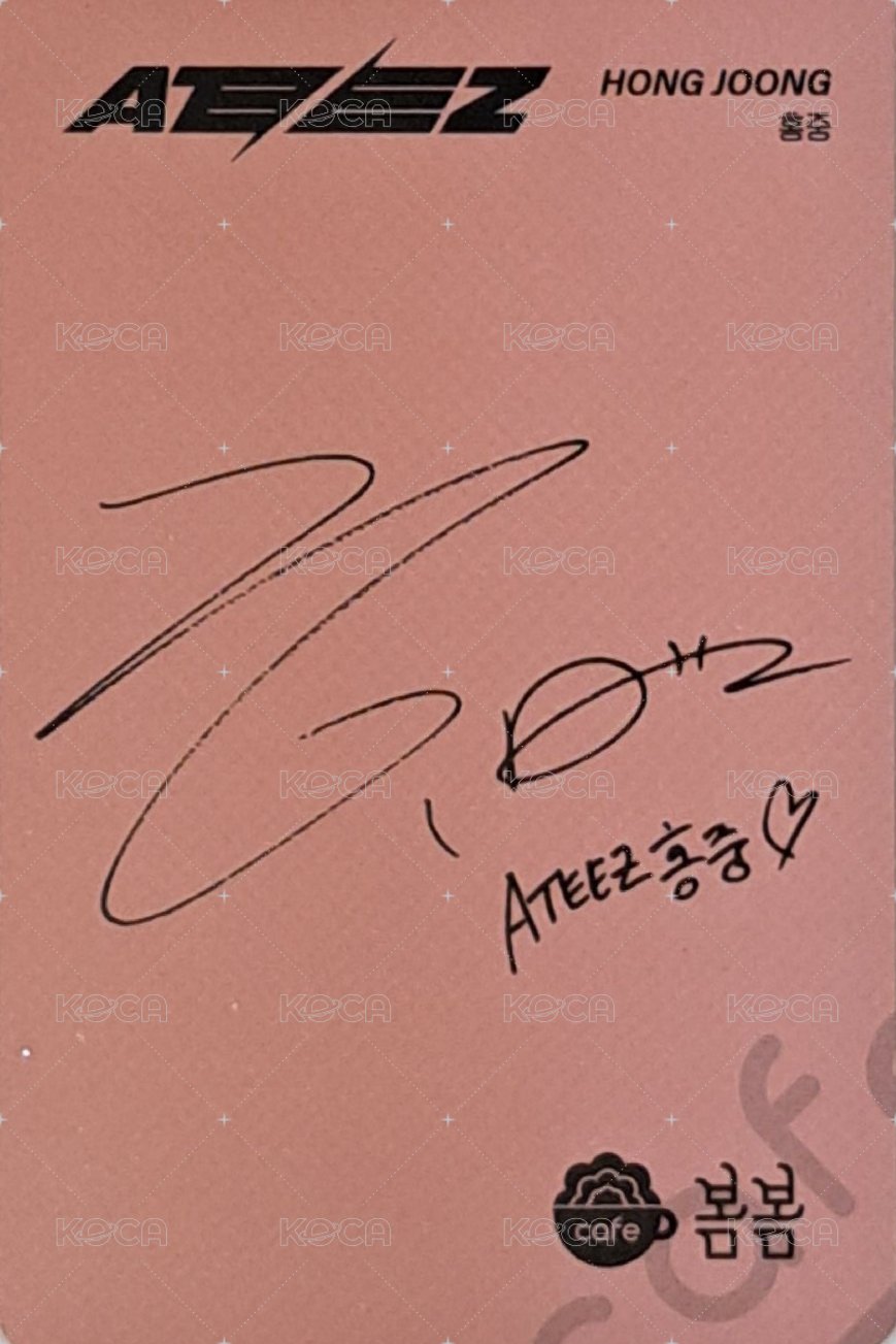 Cafe BomBom 代言卡  背面