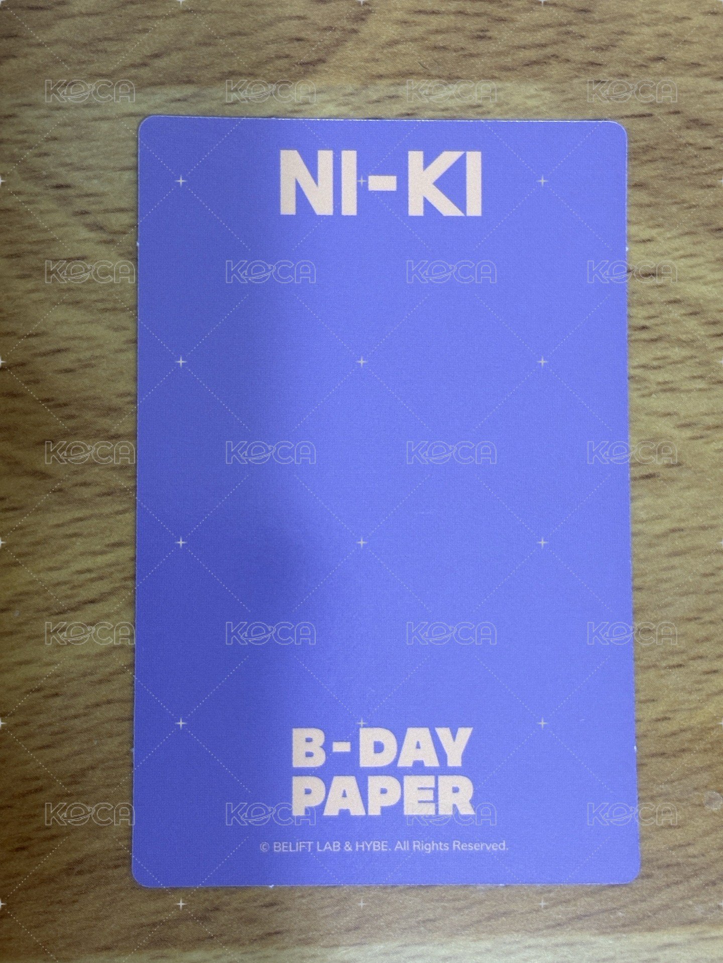 24生日禮盒 wvs 周邊卡  背面