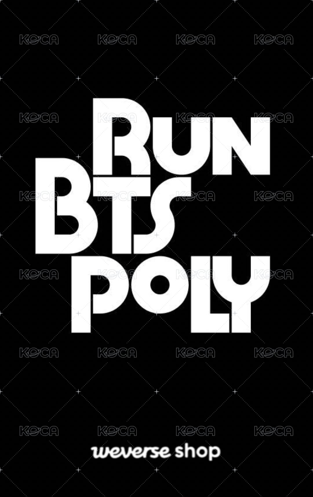 ARMY wvs RUN BTS POLY 抽選卡  背面
