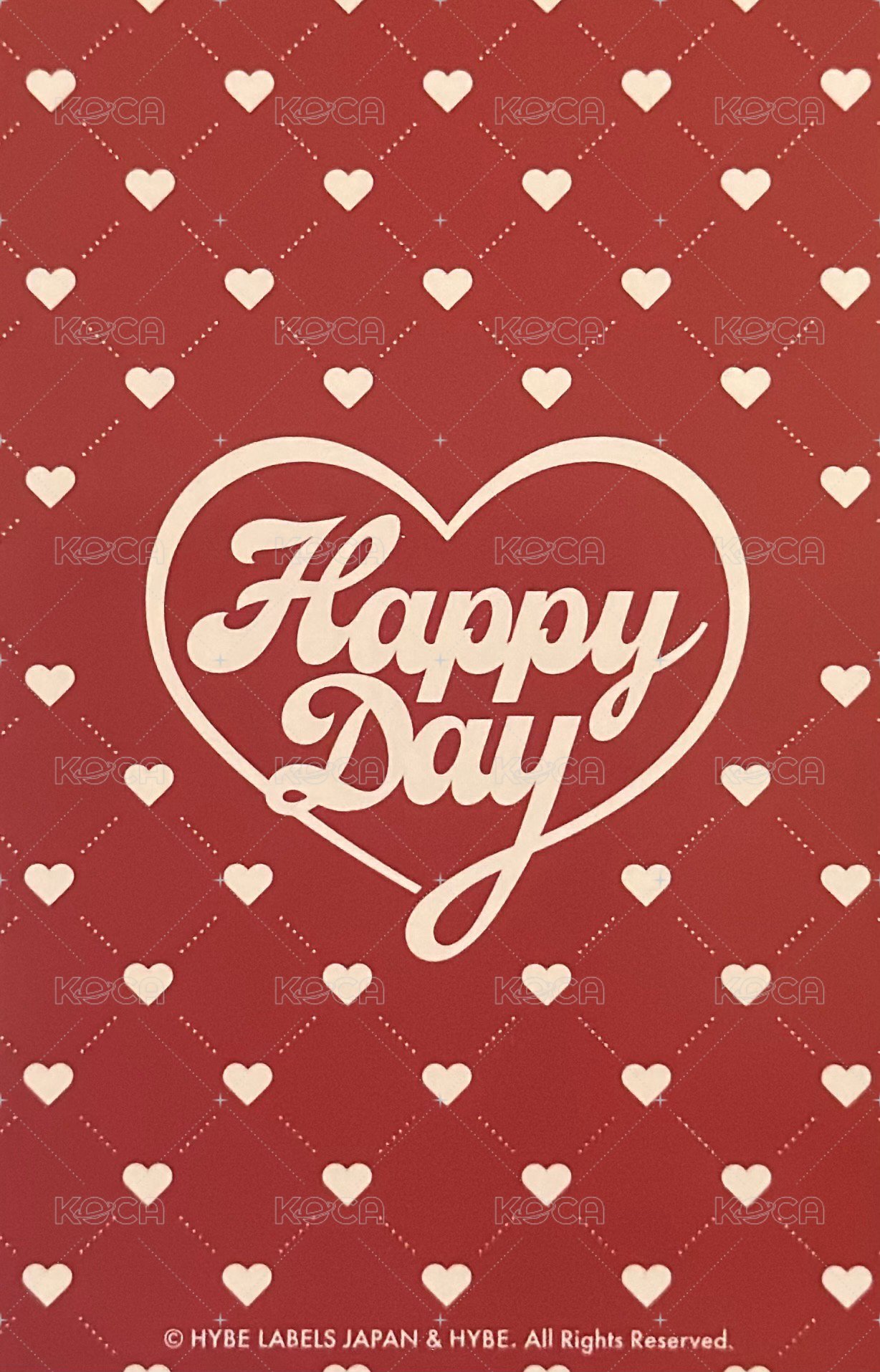 Happy Day  周邊卡 2024~2025 裝飾小卡 背面