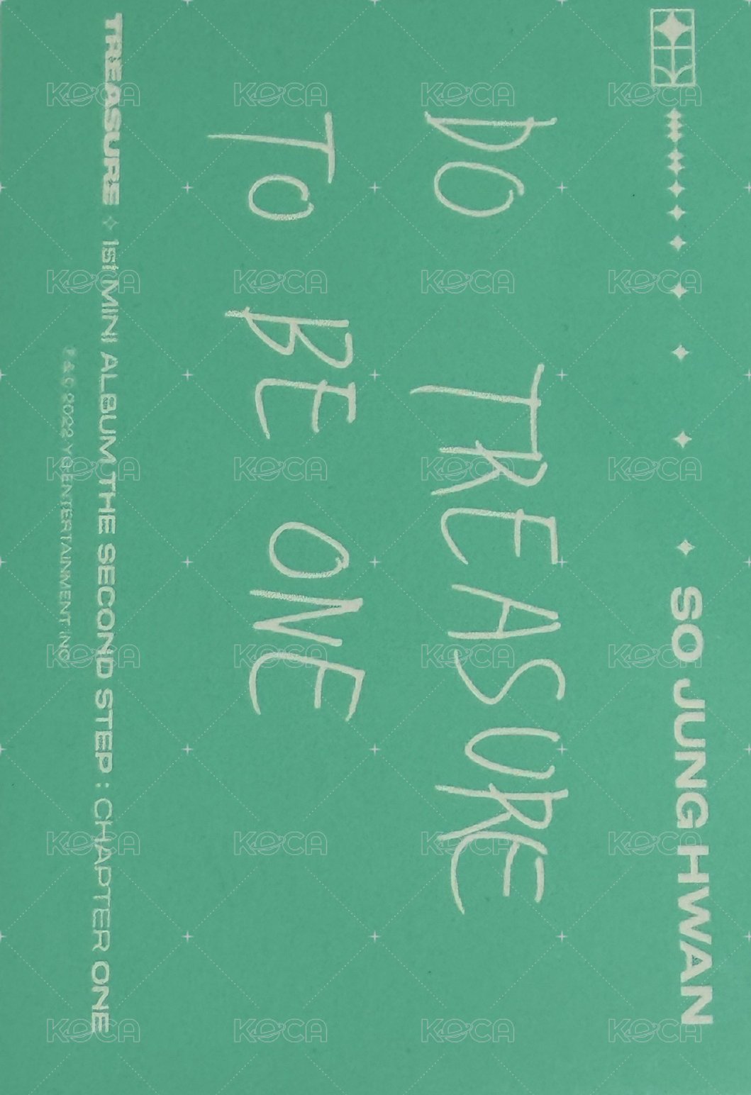 THE SECOND STEP:CHAPTER ONE 專輯卡 單封版 背面