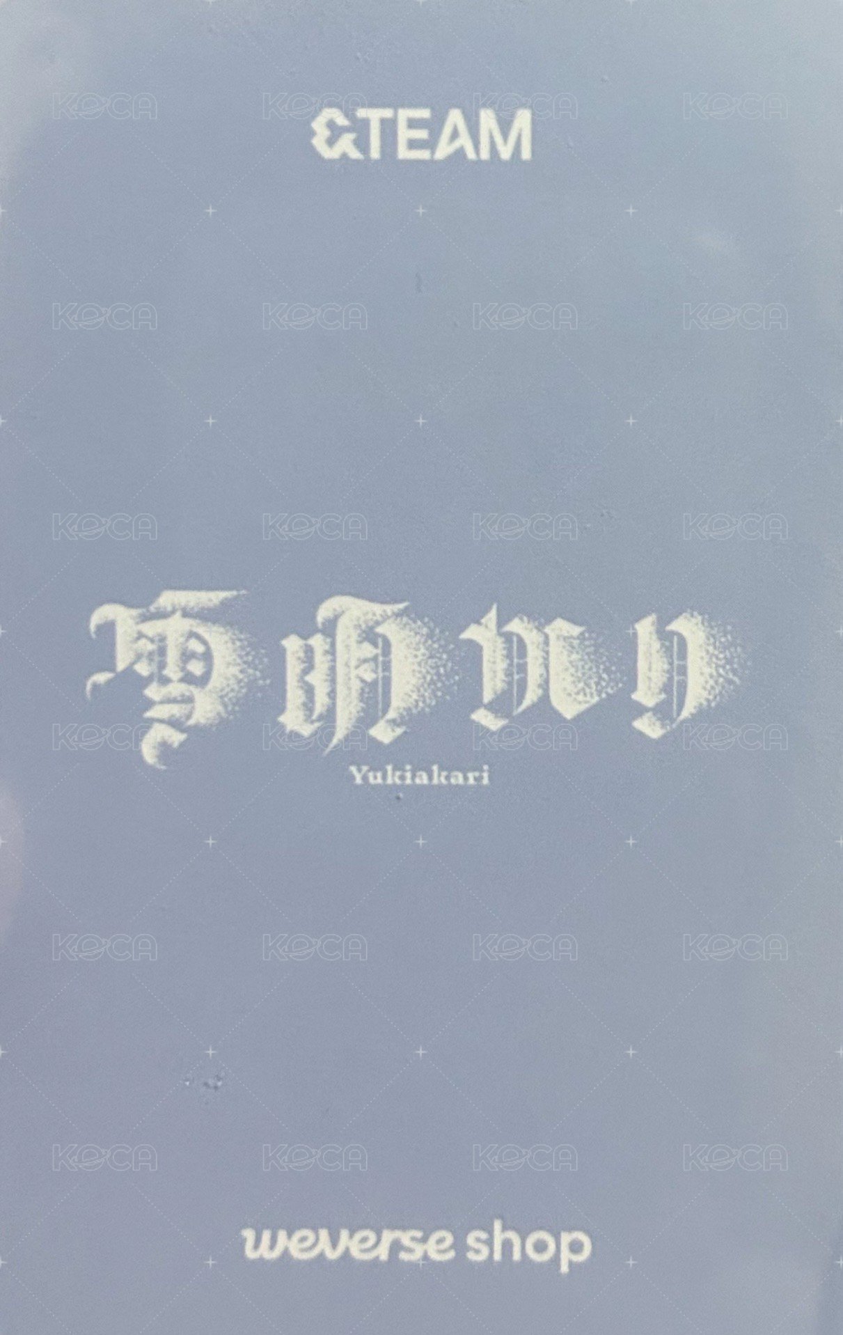 雪明 wvs GL預售 特典卡  背面