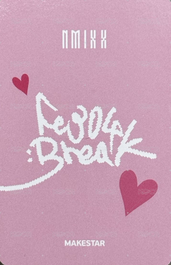 BREAK ms 線上 3.0 簽售卡 愛心護目鏡圭 背面