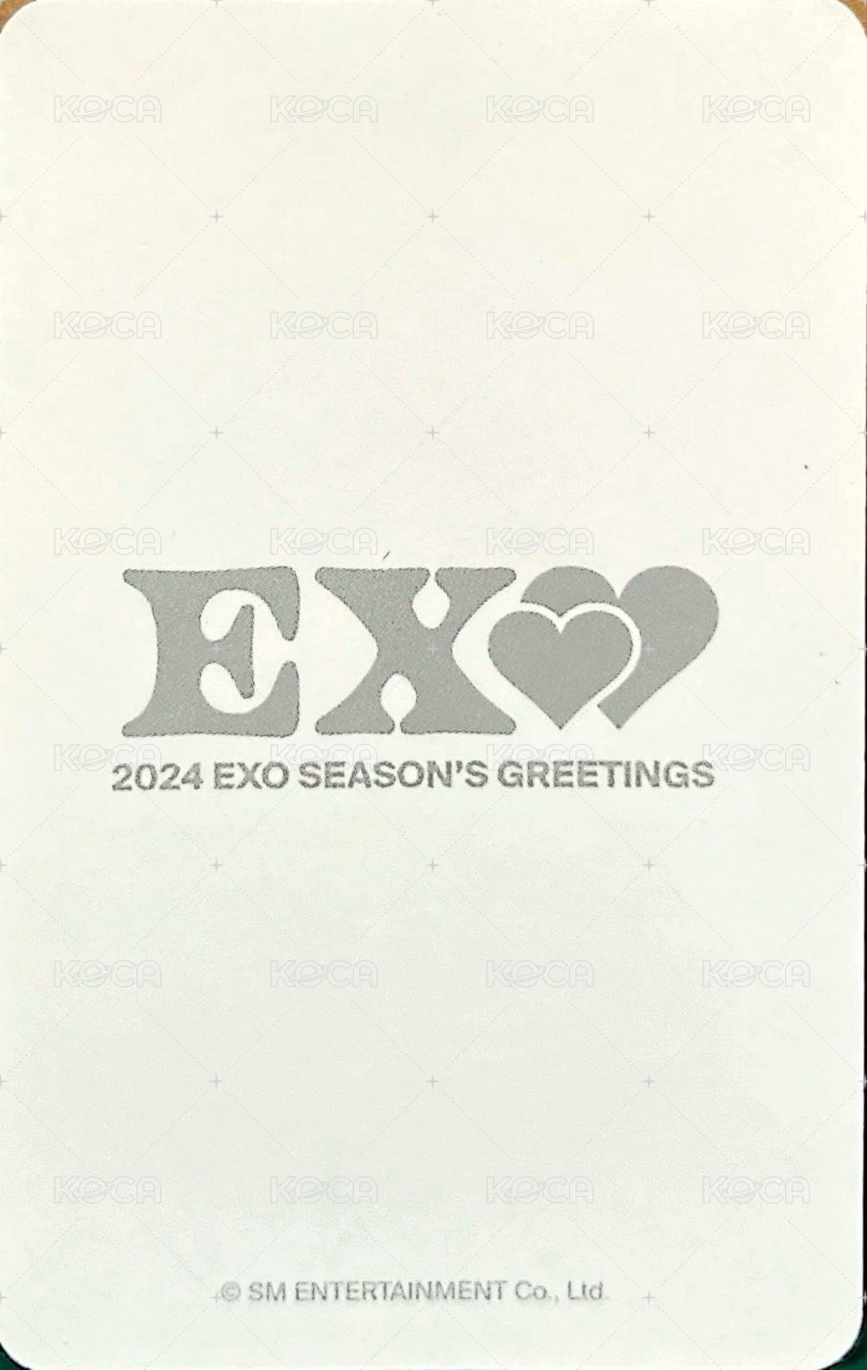 2024 EXO SEASON'S GREETINGS  年曆卡  背面