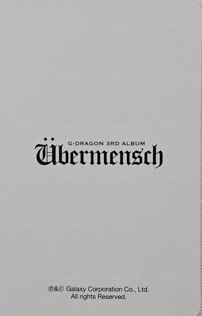 Übermensch 專輯卡 ver. red jewel  背面