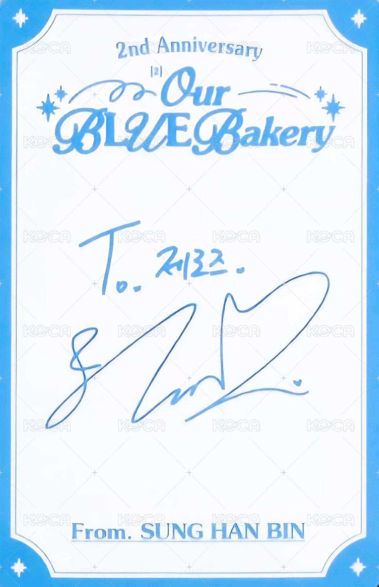 兩周年快閃 周邊卡 玻璃杯卡 背面