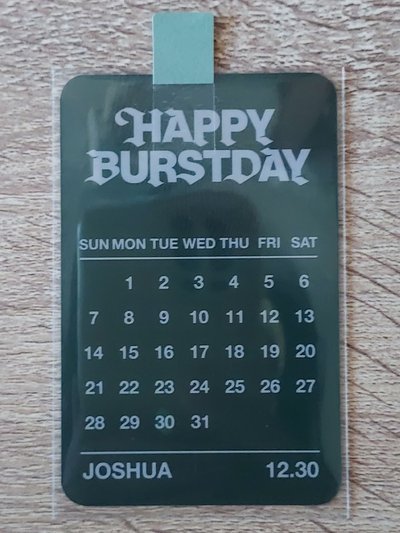Joshua 正五yes24 生日卡背特典