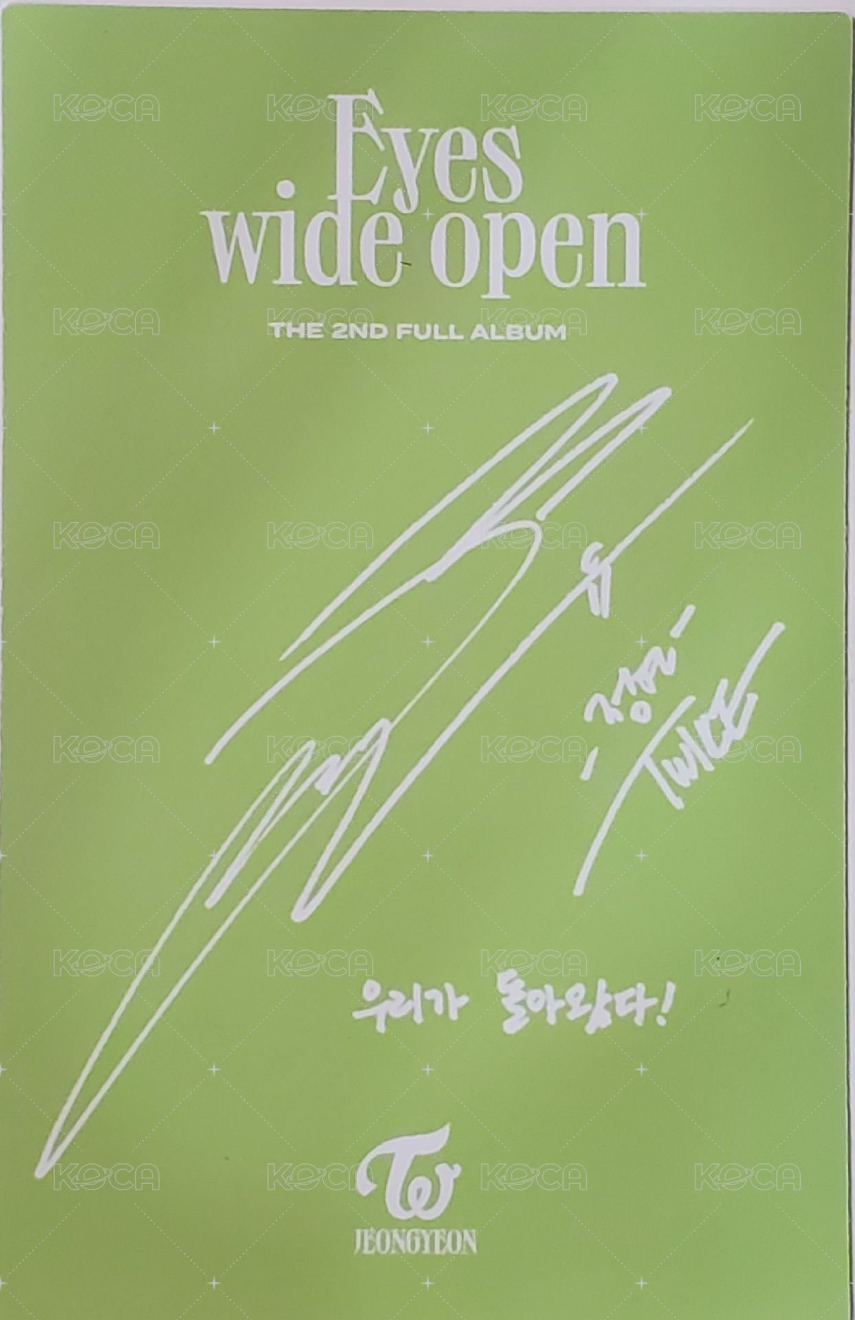 Eyes Wide Open 專輯卡  背面