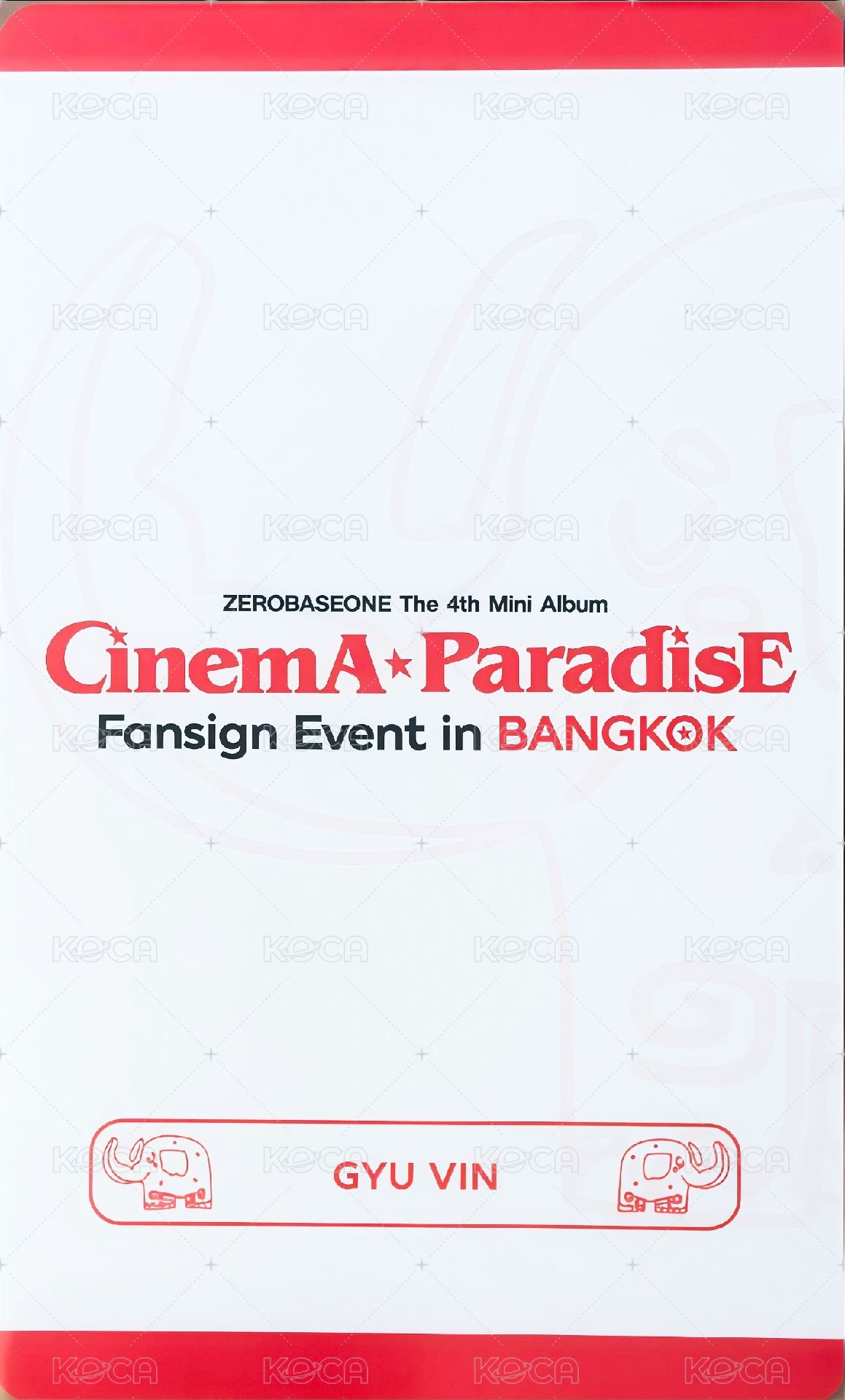 迷四   曼谷 簽售卡 大象玩偶 ver. 背面