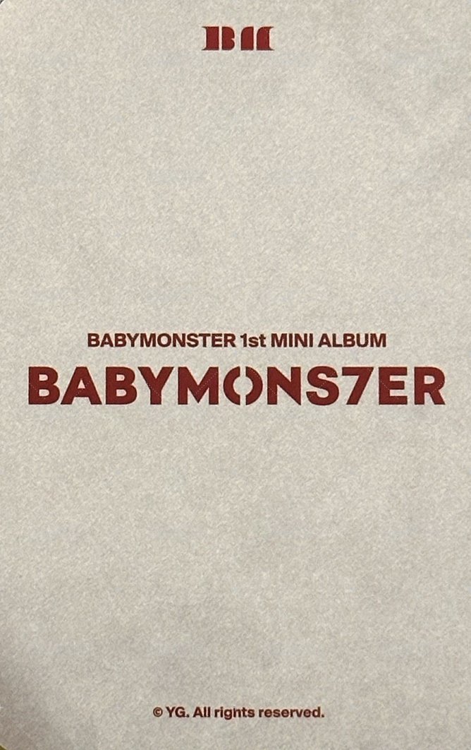 BABYMONS7ER yg線下 幸運卡  背面